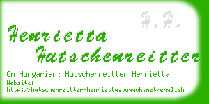 henrietta hutschenreitter business card